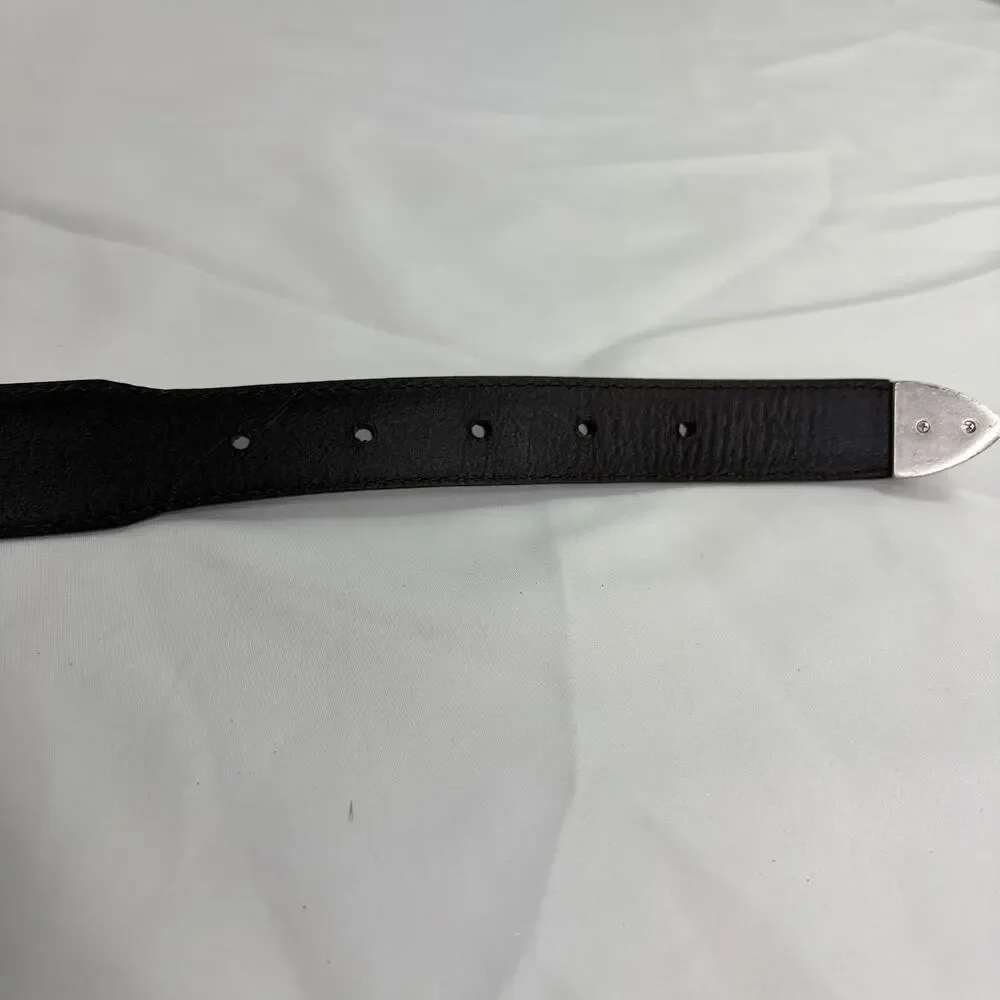 Vintage AML 3000 Men’s Brown Leather Hockey Golf Concho Waist Belt Size 34